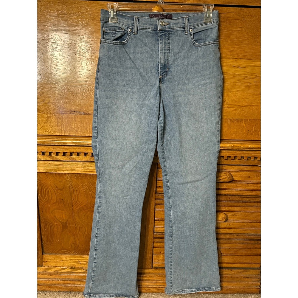 Gloria Vanderbilt Amanda High Rise Tapered Jeans Light Wash‎ Blue Denim 10L